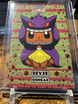 Pokemon Let’s Go Eevee Card Database Eevee Poncho Gengar Red Cracked Ice Holo - Image 4