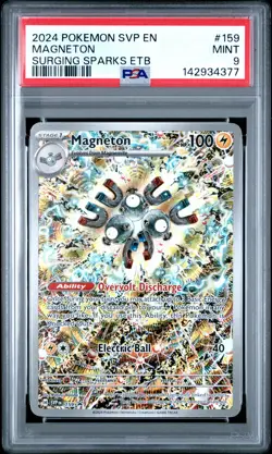 2024 Pokemon SVP EN-SV Black Star Promo Magneton Surging Sparks Etb PSA 9 #159 - Image 1