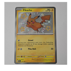Pokemon TCG Pikachu 131/091 SV Paldean Fates Shiny Rare Holo Eng 2024 70HP - Image 1