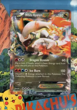 Pokemon TCG White Kyurem EX - Boundaries Crossed 103/149 Ultra Rare Holo LP - Image 1