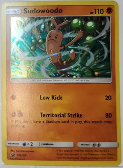 Fart Swirl 🌀 Sudowoodo SM207 Cosmos Holo Rare Pokemon TCG Black Star Promo - Image 1