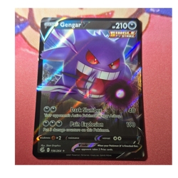 Pokemon Gengar V Fusion Strike Single Strike Ultra Rare Holo 156/264 - Image 1