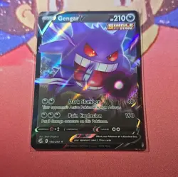 Pokemon Gengar V Fusion Strike Single Strike Ultra Rare Holo 156/264 - Image 3