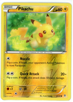 Pokemon TCG Pikachu 26/83 Generations Reverse Holo DAMAGED - Image 1