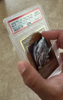 Konami Yu-Gi-Oh Blue-Eyes White Dragon MAGO-EN001 Maximum Gold PSA 10 - Image 5