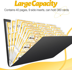 9-Pocket Trading Card Binder, Side-Loading Album Holds 360 Cards - Image 3
