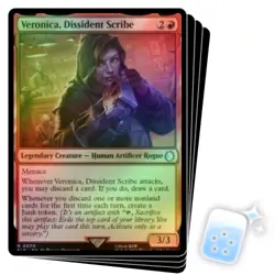 FOIL VERONICA, DISSIDENT SCRIBE X4 Universes Beyond: Fallout Magic MTG MINT CARD - Image 1