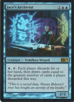 MTG: Magic 2012: Foil Jace's Archivist: Lightly Played Condition - Image 1