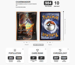 2023 Pokemon SV 151 Set 168/165 Charmander Illustration Rare TAG 10 (984) - Image 4