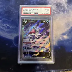 Pokemon Crown Zenith Galarian Gallery Suicune v Ultra Rare Holo GG38/GG70 PSA 9 - Image 1
