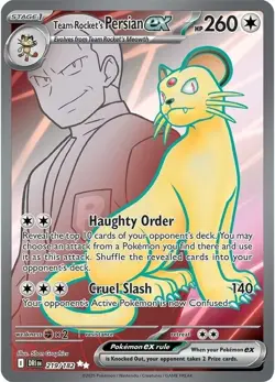 1x Team Rocket's Persian ex - 219/182 - Ultra Rare NM-Mint Pokemon SV10 - Destin - Image 1