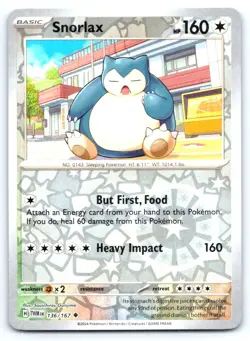 Snorlax 136/167 Uncommon Twilight Masquerade Pokemon Reverse Holo Near Mint - Image 1
