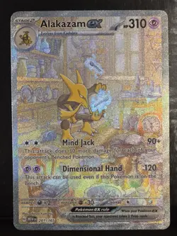 Alakazam ex 201/165 Sv: Scarlet & Violet Pokemon 151 H - Image 1