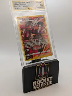 2022 Pokemon Sword & Shield Brilliant Stars #TG10 Full Art Houndoom AGS 10 - Image 4