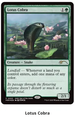 FOIL Lotus Cobra MTG 2025 Year Of The Snake Promo NM English - Image 1