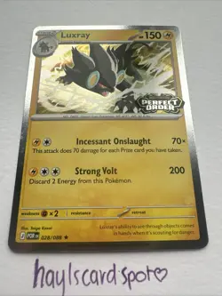 Pokemon Luxray 028/088 Perfect Order Stamped Promo NM Mint - Image 3