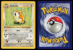 Raticate 40/102 1st Edition Uncommon Base Set Shadowless Pokemon English LP - Image 3
