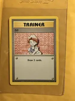 Vintage Pokemon TCG Bill Trainer Base Set 91/102 - MP see photograph - Image 1