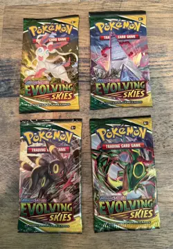 Pokemon TCG Sword and Shield Evolving Skies 4x Booster Packs NEW SEALED - Image 1