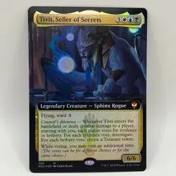 Magic MTG Streets of New Capenna Tivit, Seller of Secrets Extended Art Foil NM - Image 1