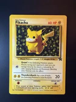 Vintage Pokemon 🍃IVY PIKACHU🍃 Wizards Black Star Promo Rare #1 1999 TCG - Image 1