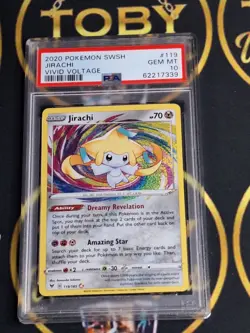Pokemon Jirachi Amazing Rare Vivid Voltage 119/185 Holo PSA 10 - Image 1