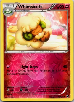 Whimsicott 71/124 Uncommon Fates Collide Pokemon Reverse Holo Near Mint - Image 1