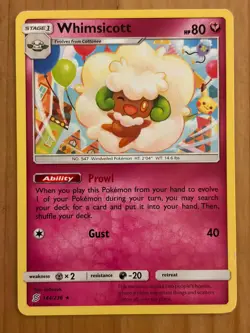 Whimsicott 144/236 Regular Rare MP - Unified Minds 2019 - Pokemon TCG - Image 1