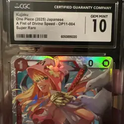 🔥 Gem Mint 10 Kujaku OP11-004 Super Rare One Piece 2025 Graded CGC Graded 2025 - Image 4