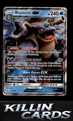 Blastoise GX 35/214 Pokemon Ultra Rare SM - Unbroken Bonds Card LP - Image 1
