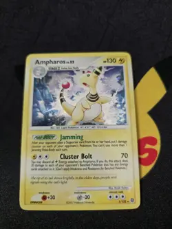 Pokemon TCG Ampharos Holo Rare Card 1/132 Secret Wonders *swirl* - Image 1