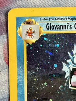 Giovanni's Gyarados 5/132 Holo Unlimited English Gym Challenge Pokemon Card HP+ - Image 3