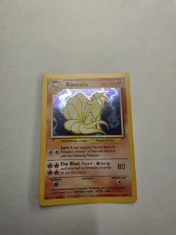 vintage 1999 Pokemon Base Set Ninetales holographic card, numbered 12/102 - Image 2