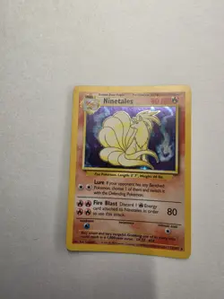 vintage 1999 Pokemon Base Set Ninetales holographic card, numbered 12/102 - Image 4