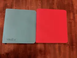 VaultX Red and Blue Binder 12 Pocket Card Binder with Zipper - Image 1