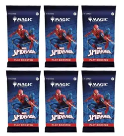 6 Packs Magic the Gathering Play Booster Pack Lot MTG Marvel's Spider-Man - Image 1