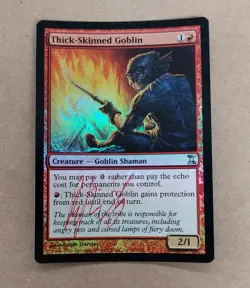 UNPLAYED SIGNED FOIL Thick-Skinned Goblin Time Spiral MAGIC RALPH HORSLEY MTG NM - Image 1