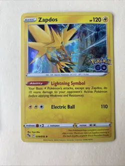 ⚡Zapdos 🔥Moltres ❄Articuno - Pokemon GO LEGENDARY BIRDS HOLOS 3 Card Set - NM - Image 3
