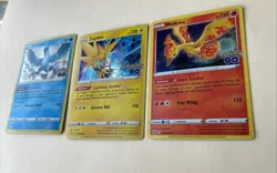 ⚡Zapdos 🔥Moltres ❄Articuno - Pokemon GO LEGENDARY BIRDS HOLOS 3 Card Set - NM - Image 5