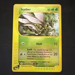 Scyther 106/147 Aquapolis Reverse Holo Pokemon LP - Image 1