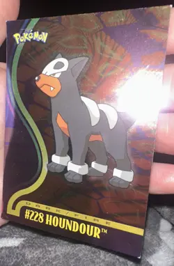 Houndour # 228 Pokemon Card Topps TV Animation Edition - Image 4