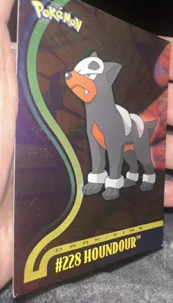Houndour # 228 Pokemon Card Topps TV Animation Edition - Image 5