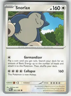 Snorlax 063/088 Common Perfect Order Pokemon Near Mint - Image 1