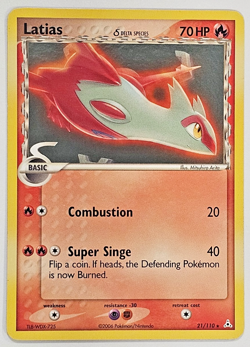 ✨ Vintage 2006 Pokemon Latias Delta Species 21/110 Holon Phantoms Holo NM 🔥 - Image 1
