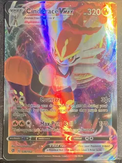 Cinderace Vmax 036/192 Rebel Clash- NM Ultra Rare Full Art Pokemon Card - Image 1