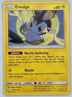 Emolga 46/181 Pokemon - Sun & Moon Team Up MP - Image 1