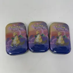 3x Lot Pokemon Kanto Power Mini Tins Factory Sealed New (Dragonite) (H24) - Image 1