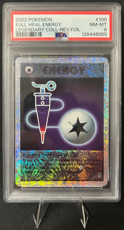 2002 POKEMON LEGENDARY COLLECTION 100/110 FULL HEAL ENERGY REVERSE FOIL PSA 8 - Image 1