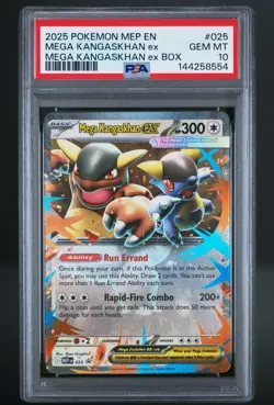 2025 Pokemon Mega Evolution # 104 Mega Kangaskhan EX PSA 10 GEM MINT! - Image 1