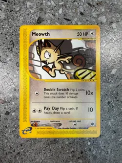 Pokemon TCG Cards Meowth 121/165 Expedition NM - Image 1